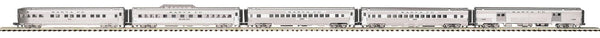 20-65199 - Santa Fe O Scale Premier 5-Car 70' Streamlined Passenger Set (Ribbed Sided)