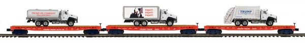 20-92440 - Donald J. Trump 3-Car Flat Car w/ Truck Load Set