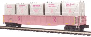 20-95691 - Delaware & Hudson - Gondola w/ 5 LCL Containers Car #38028-A - Breast Cancer Awareness *INTERNET SPECIAL*