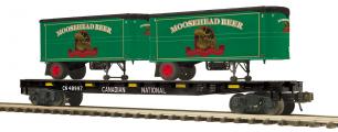 20-95760 - Canadian National Flat Car #48997 w/(2) PUP Trailers - Moosehead Beer