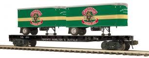 20-95762 - Toronto Hamilton & Buffalo Flat Car #1899 w/(2) PUP Trailers / Grizzly Beer