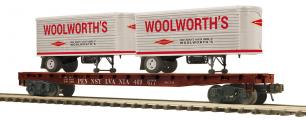 20-95763 - Pennsylvania Flat Car #469677 w/(2) PUP Trailers / Woolworth's