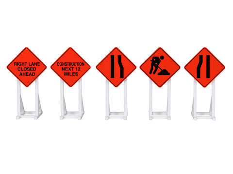 2030240 - Construction Sign Set / 5 Pieces