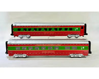 30-68268 - Christmas 2-Car 60’ Streamlined Sleeper/Diner w/LED Lights