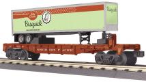 30-76893 - Northern Pacific Flat Car w/40’ Trailer - Bisquick