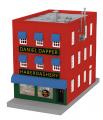 30-90567 - Dapper Dan's Haberdashery 3-Story City Building w/Fire Escape & Blinking Sign