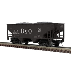 3001391 - B&O - O PREMIER 2 BAY OFFSET HOPPER BALTIMORE & OHIO 235623, 235638, 235641, 235655 (BLACK/WHITE) - 3RL