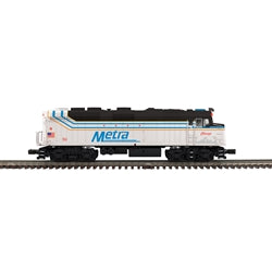 30138281 - O PREMIER F40PH LOCOMOTIVE METRA (CHICAGO UNIT) #104 (BLUE/WHITE/ORANGE) - 3RL