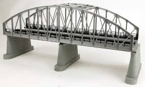 40-1123 - Silver Two Track Steel Arch Bridge