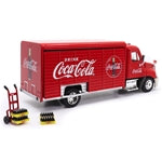 820061 - BEVERAGE DELIVERY TRUCK WITH 2 SLIDING DOORS, HANDCART AND 4 BOTTLE CASES; 1:50