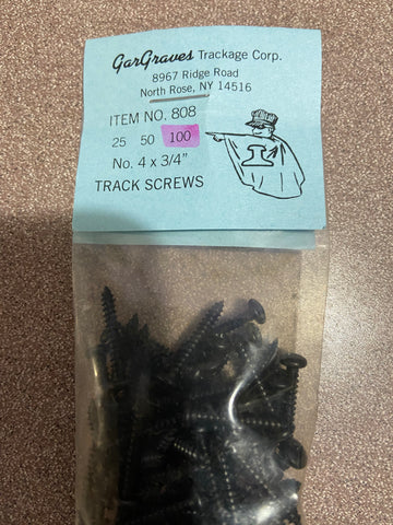 808-1 - Bag of 100 #4 3/4 inch Phillips Pan Head Screw / Black