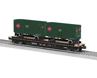 2426730 - RAILWAY EXPRESS AGENCY 50' TOFC FLATCAR W/ 20' TRAILERS