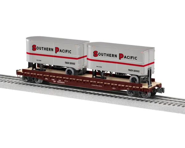 2426740 - SOUTHERN PACIFIC 50' TOFC FLATCAR W/ 20' TRAILERS